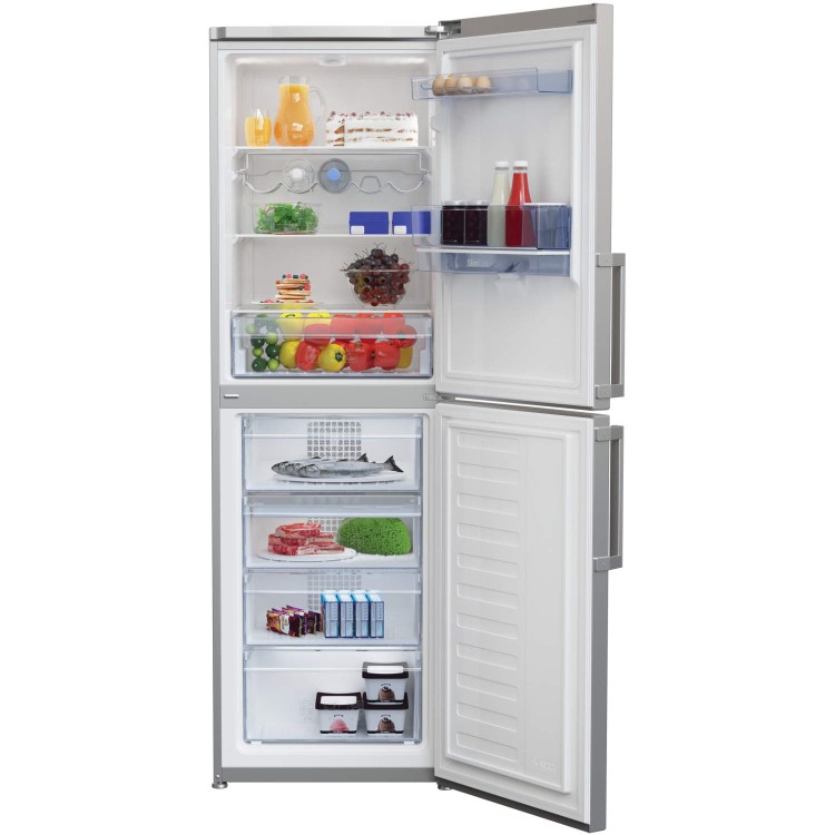 GRADE A2 - Beko CFP1691DS 191x60cm Frost Free Freestanding Fridge Freezer With Non-plumbed Water Dispenser Silv