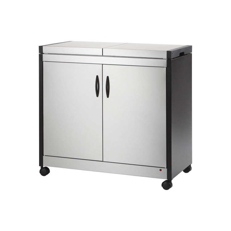 GRADE A2 - Connoisseur Hostess Trolley - Brushed Steel HL6232BS