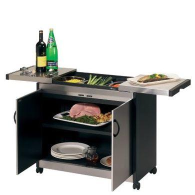 GRADE A2 - Connoisseur Hostess Trolley - Brushed Steel HL6232BS