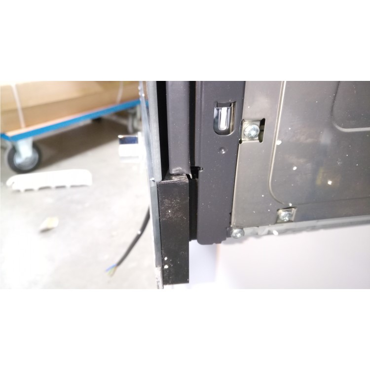 GRADE A2 - Smeg MP122 Linea 21 L Side-opening Built-in Microwave With Grill - Silver Glass