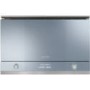GRADE A1 - Smeg MP122N Linea 21L Black Glass Microwave with Grill and side opening door -320mm depth
