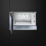 Smeg MP122 Linea 21 L Side-opening Built-in Microwave With Grill - Silver Glass