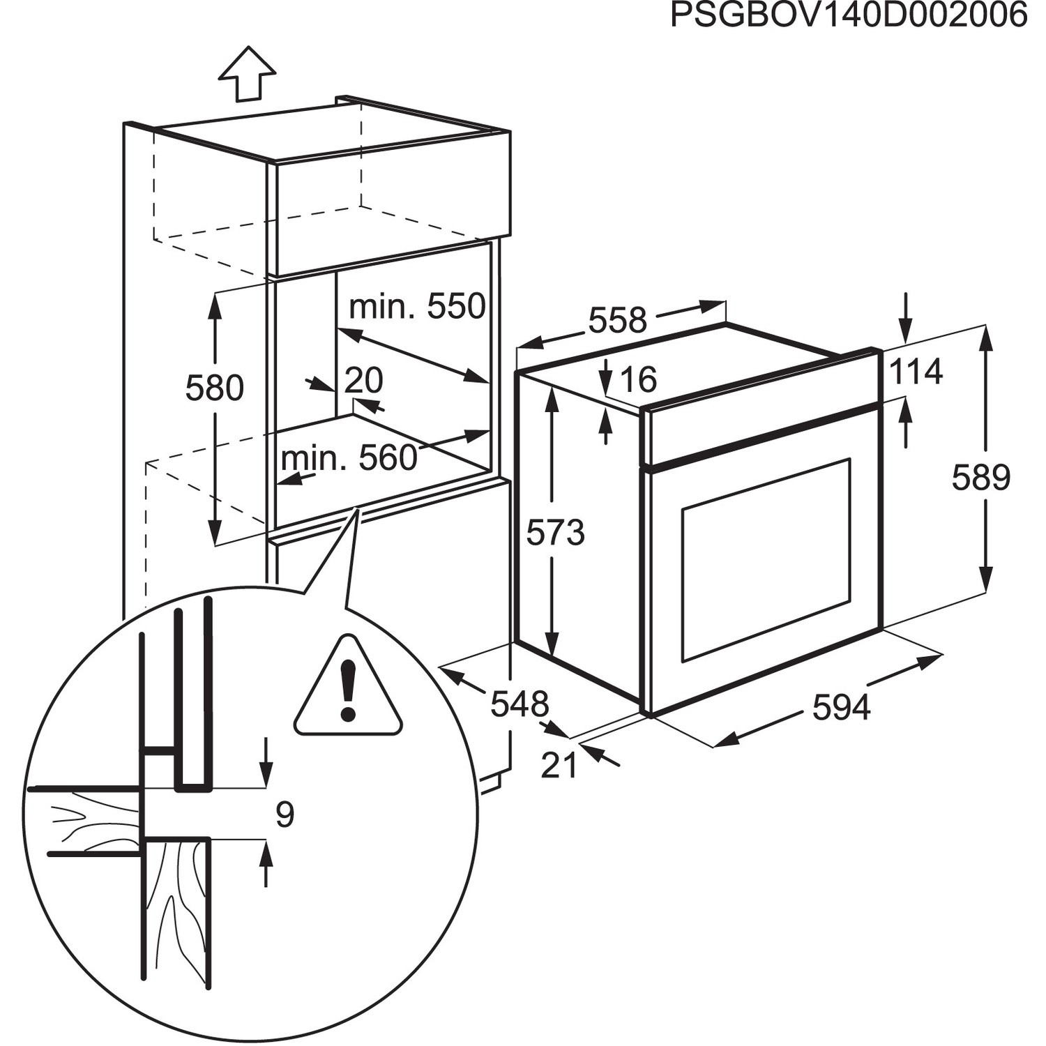 Zanussi Zob35471bk Mutlifunction Electric Single Oven Black