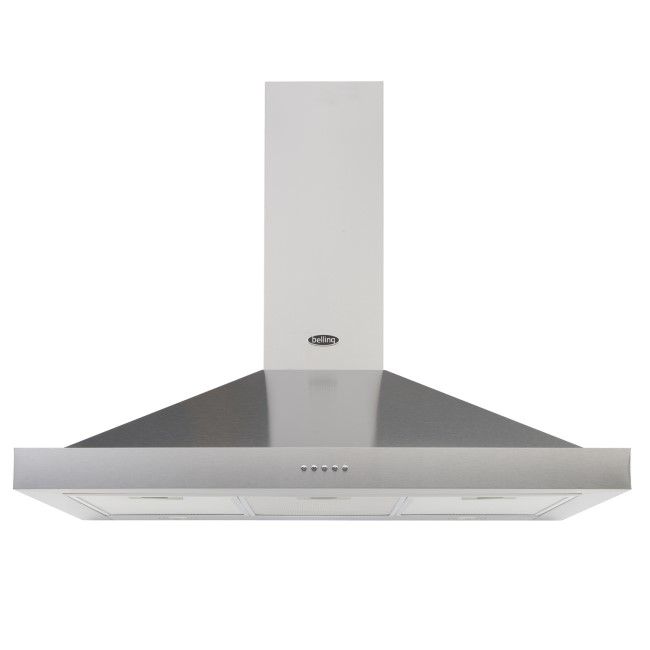 Belling Cookcentre 100cm Chimney Cooker Hood - Stainless Steel