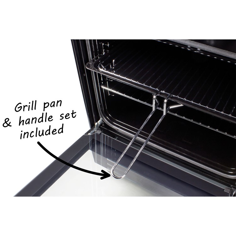 GRADE A2 - iQ 90cm Dual Fuel Double Oven Range Cooker Black