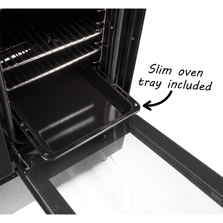 GRADE A2 - iQ 90cm Dual Fuel Double Oven Range Cooker Black