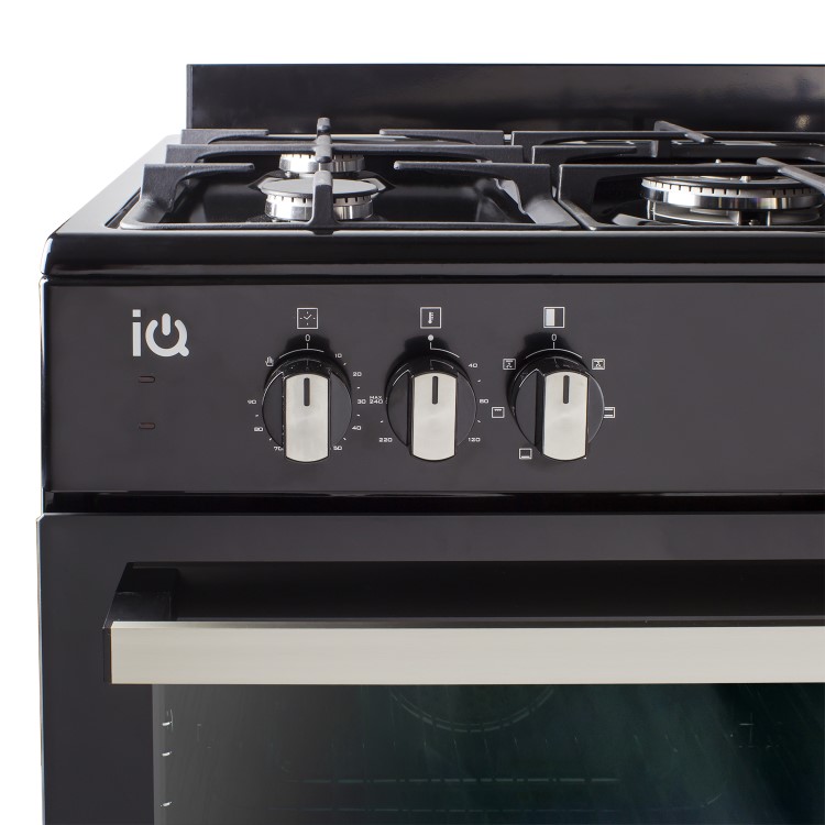 GRADE A2 - iQ 90cm Dual Fuel Double Oven Range Cooker Black