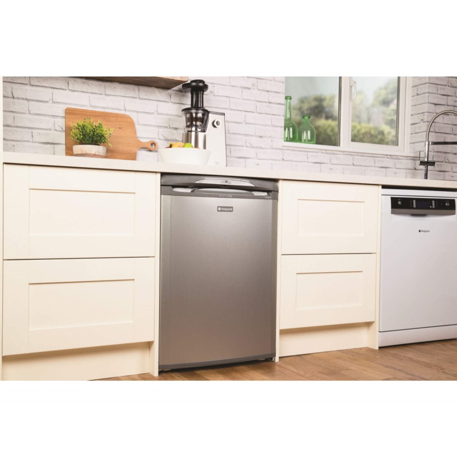 HOTPOINT RLA36G 60cm Wide Under Counter Freestanding Fridge Graphite