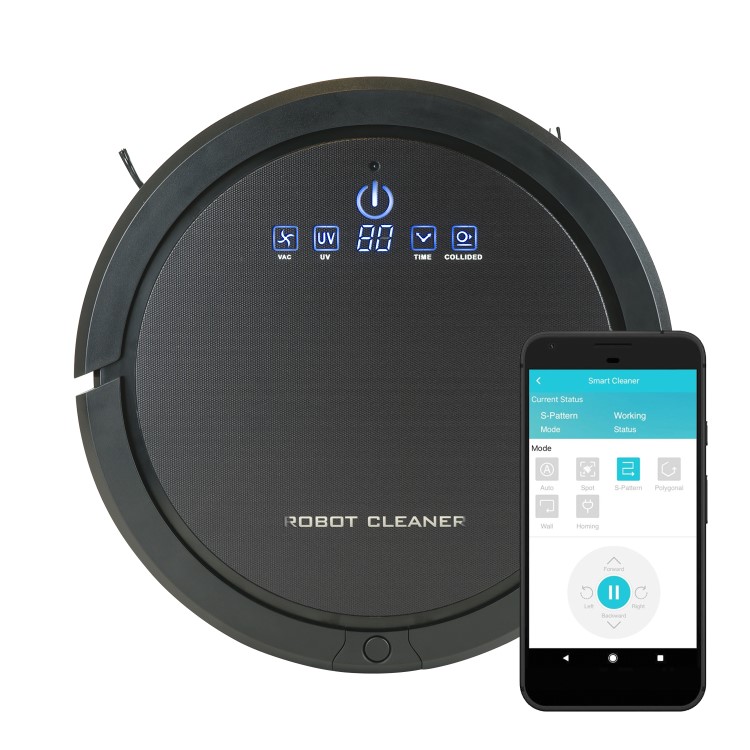 electriQ Pet Robot Vacuum Cleaner with Wet Mop & WIFI Smart App & HEPA Filter