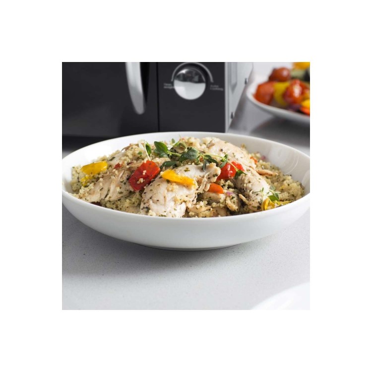 GRADE A2 - Tower T24012 800 Watt 20 Litre Freestanding Microwave Oven - Black