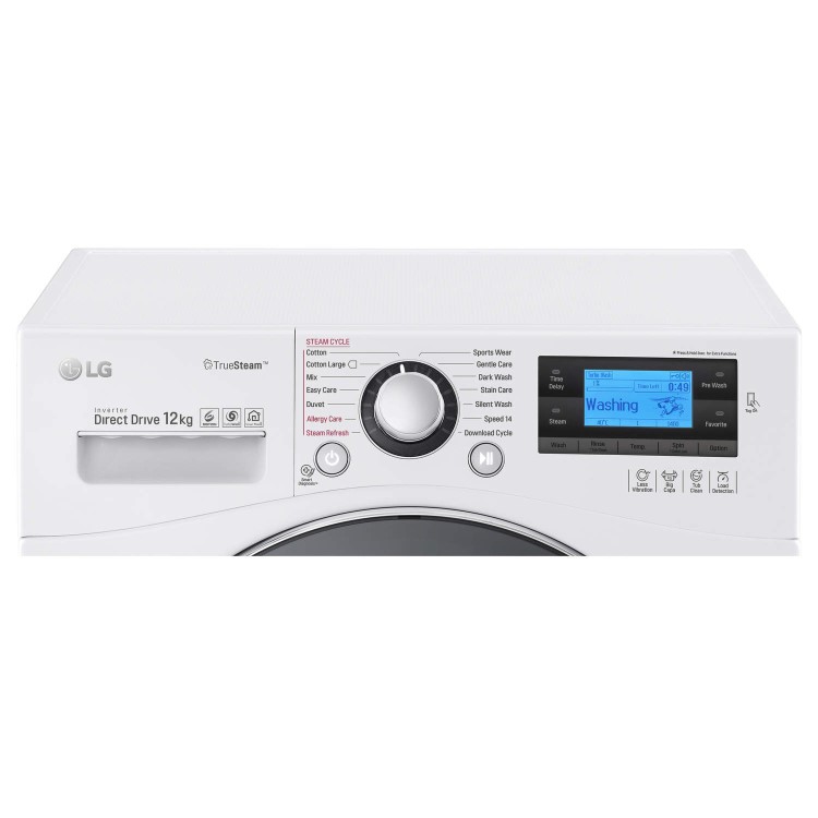 GRADE A1 - LG FH495BDS2 Direct Drive 12kg 1400rpm Freestanding Washing Machine With Steam White
