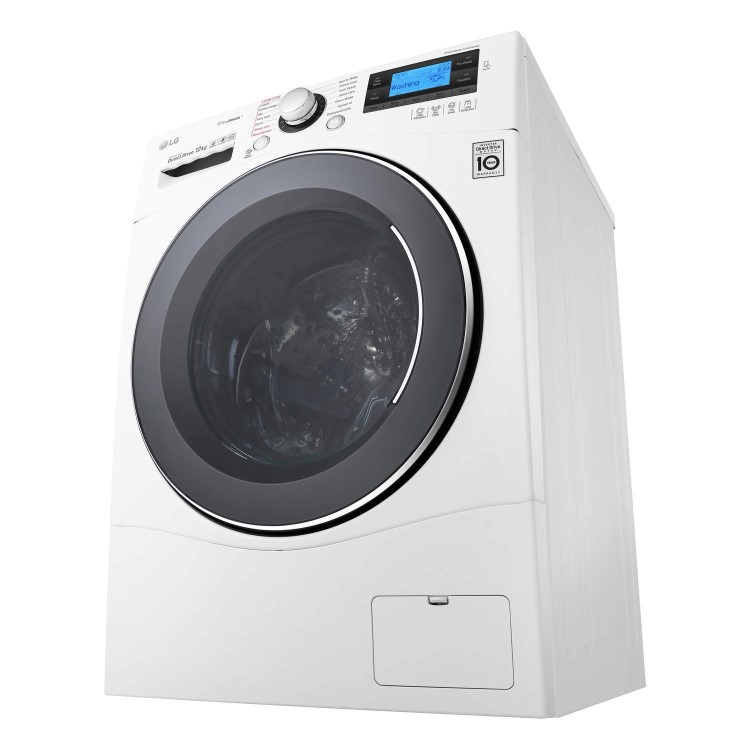 GRADE A1 - LG FH495BDS2 Direct Drive 12kg 1400rpm Freestanding Washing Machine With Steam White