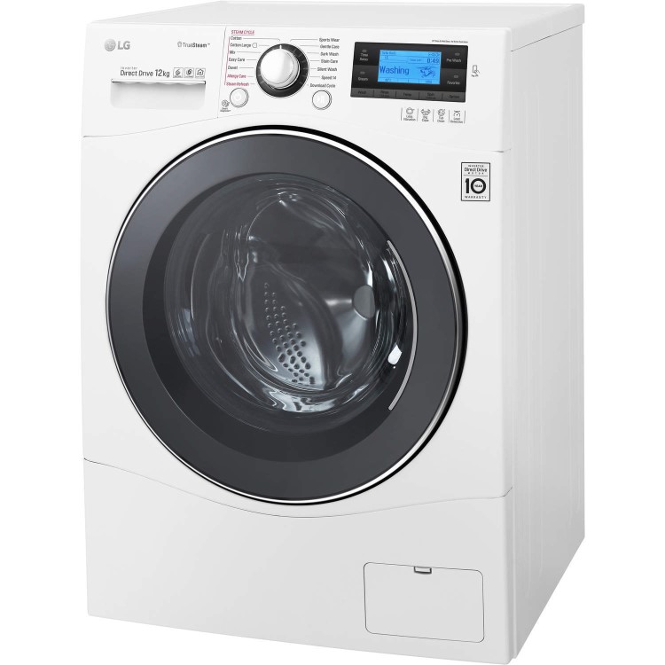 GRADE A1 - LG FH495BDS2 Direct Drive 12kg 1400rpm Freestanding Washing Machine With Steam White
