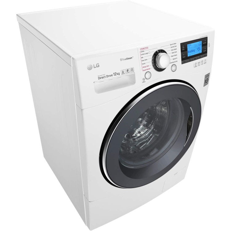 GRADE A1 - LG FH495BDS2 Direct Drive 12kg 1400rpm Freestanding Washing Machine With Steam White
