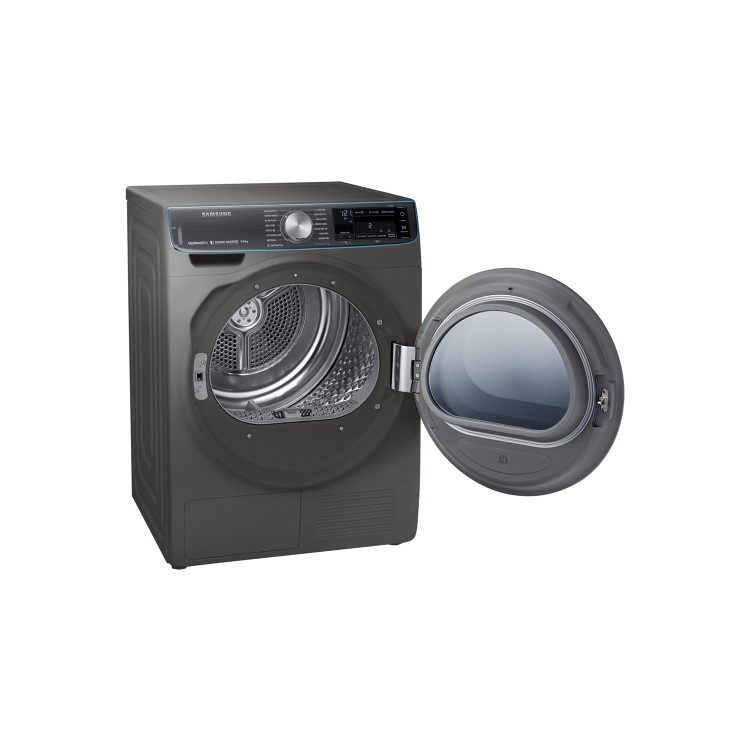 GRADE A2 - Samsung DV90N8288AX QuickDrive 9kg Freestanding Heat Pump Tumble Dryer With Optimal Dry - Graphite W