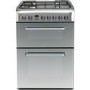 GRADE A2 - Indesit KDP60SES 60cm Double Oven Dual Fuel Cooker - Stainless Steel