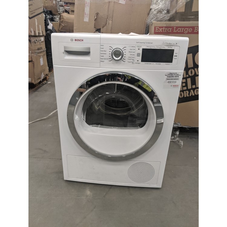 GRADE A2 - Bosch WTW87561GB Serie 8 9kg Condenser Tumble Dryer With Heat Pump - White