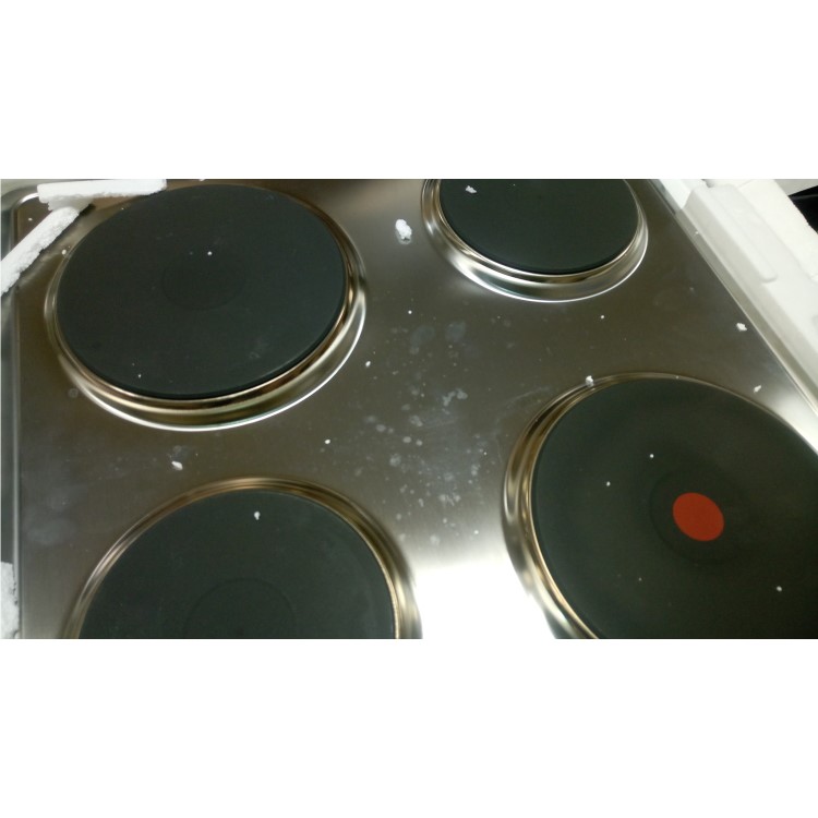 GRADE A2 - Hotpoint E6041X 58cm Four Zone Sealed Plate Hob - Stainless Steel