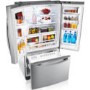 GRADE A3 - Heavy cosmetic damage - Samsung RFG23UERS1 G-series 3-door Large Capacity Freestanding Fridge Freezer - Real Stainless Steel