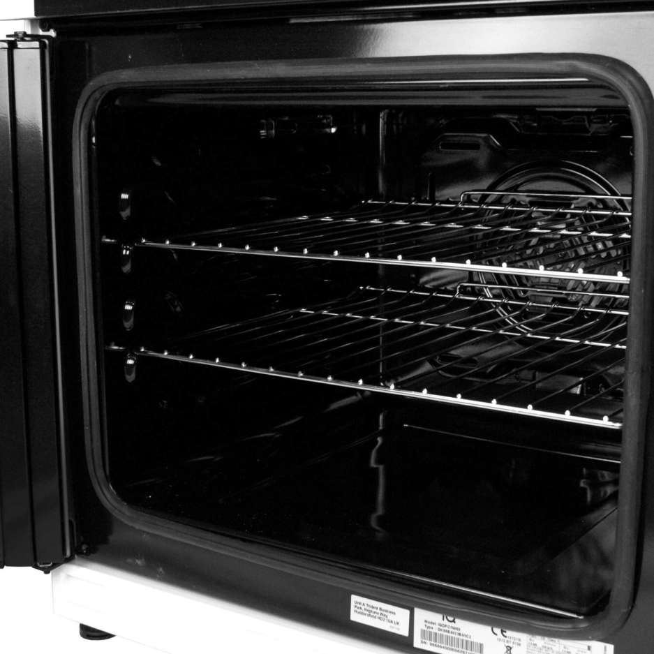 electriQ 60cm Double Oven Dual Fuel Cooker White IQDFC1W60