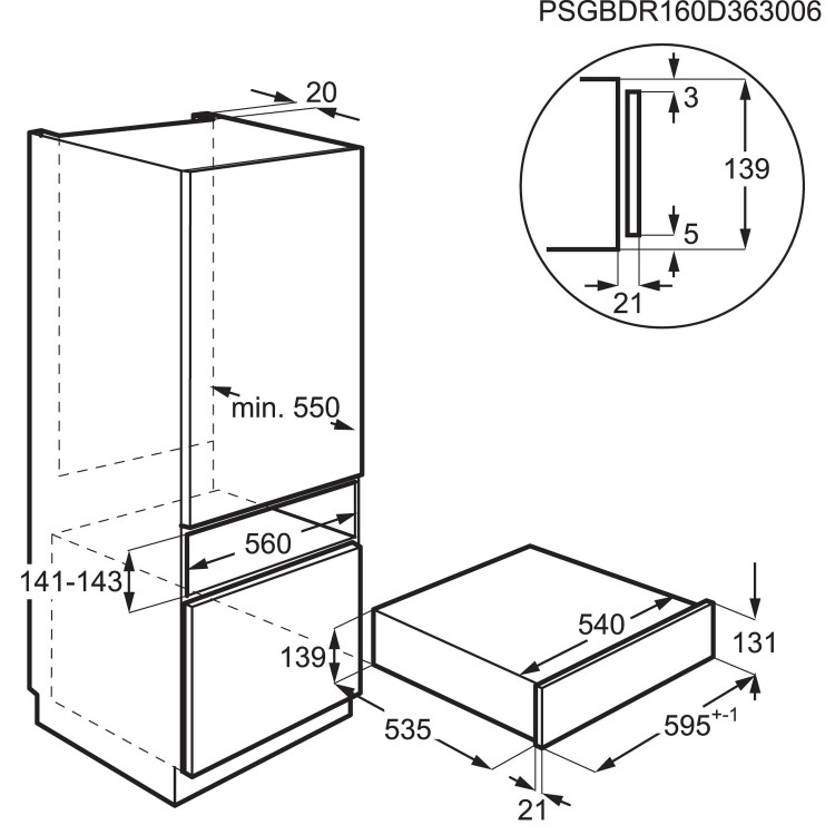 AEG KDE911422M 14cm Push To Open Warming Drawer With 6 Place Settings Capacity - Anti-fingerprint Stainless Steel