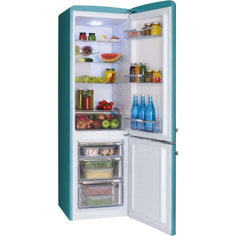 Amica 244 Litre 60/40 Freestanding Fridge Freezer - Duck Egg Blue