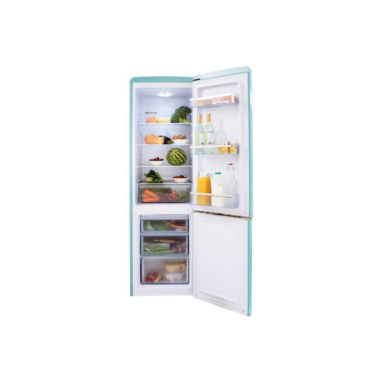 Amica 244 Litre 60/40 Freestanding Fridge Freezer - Duck Egg Blue