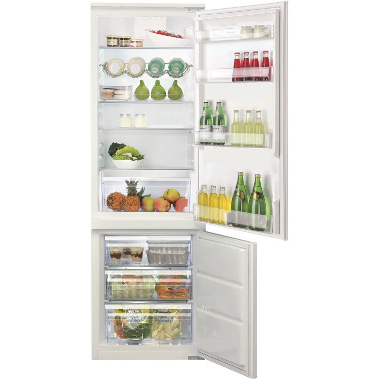 GRADE A2 - Hotpoint HMCB7030AADF 264 Litre Integrated Fridge Freezer 70/30 Split 177cm Tall A+ Energy Rating 54cm Wide - White