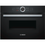 Bosch Series 8 Built-In Compact Single Oven and Microwave - Black