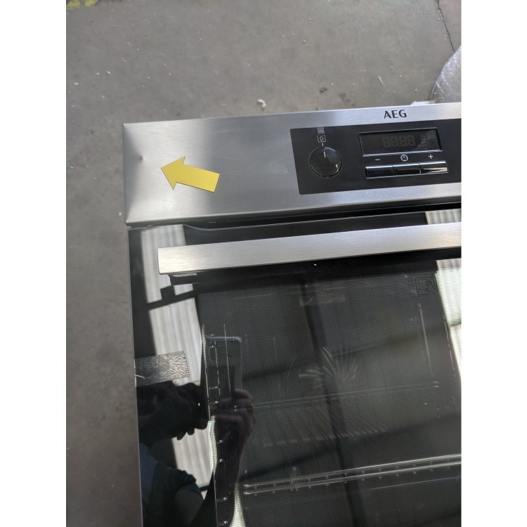 GRADE A2 - AEG BPS351020M SteamBake Pyrolytic Multifunction Electric Single Oven Stainless Steel