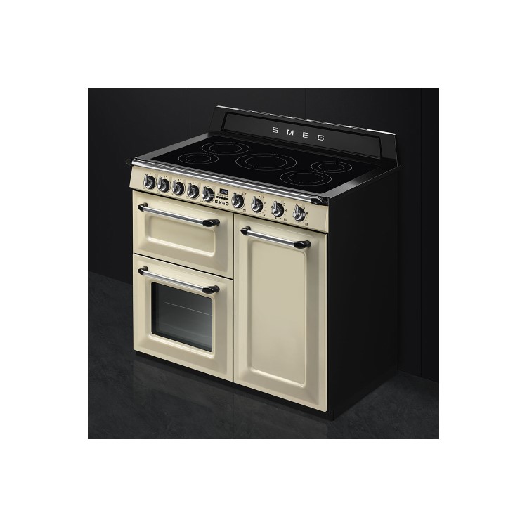 GRADE A2 - Smeg TR103IP 100cm Victoria Gloss Cream Three Cavity Traditional Cooker with Side Opening