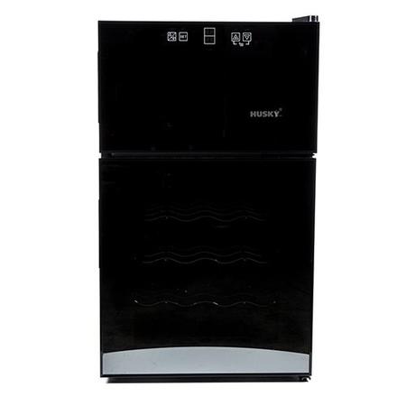 GRADE A3 - Husky HN7 Husky Reflections Dual Zone Wine Cooler - Black