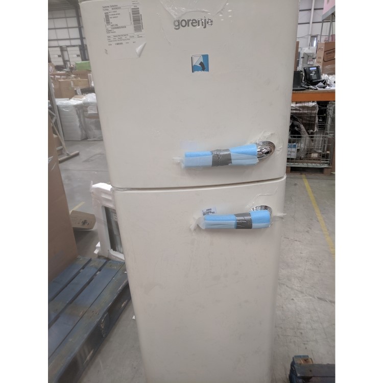 GRADE A2 - Gorenje RF60309OC-L Retro Style Left Hand Hinge Top Mount Freestanding Fridge Freezer Cream