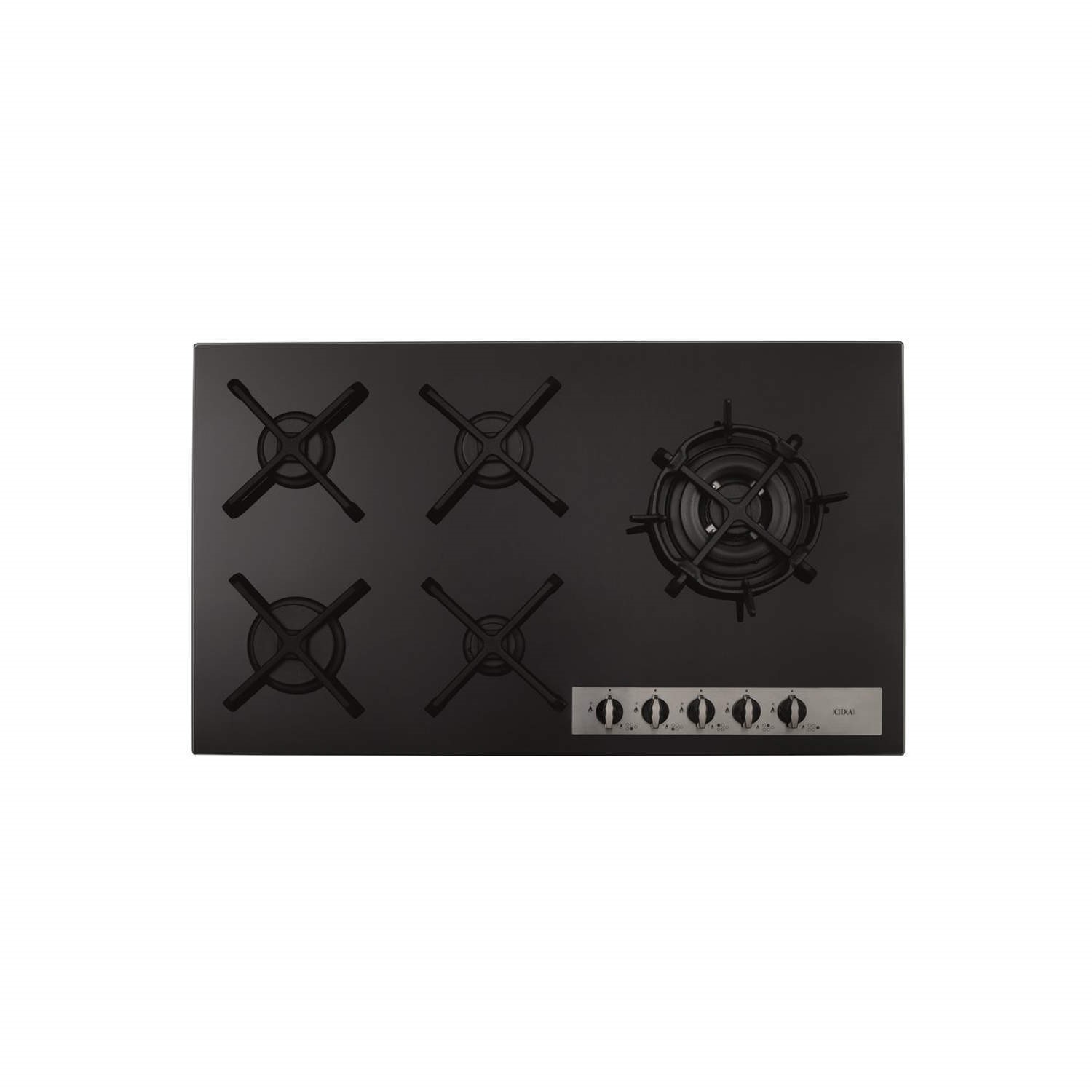 CDA HVG96BL 87cm Extra Wide Five Burner Gasonglass Hob Black