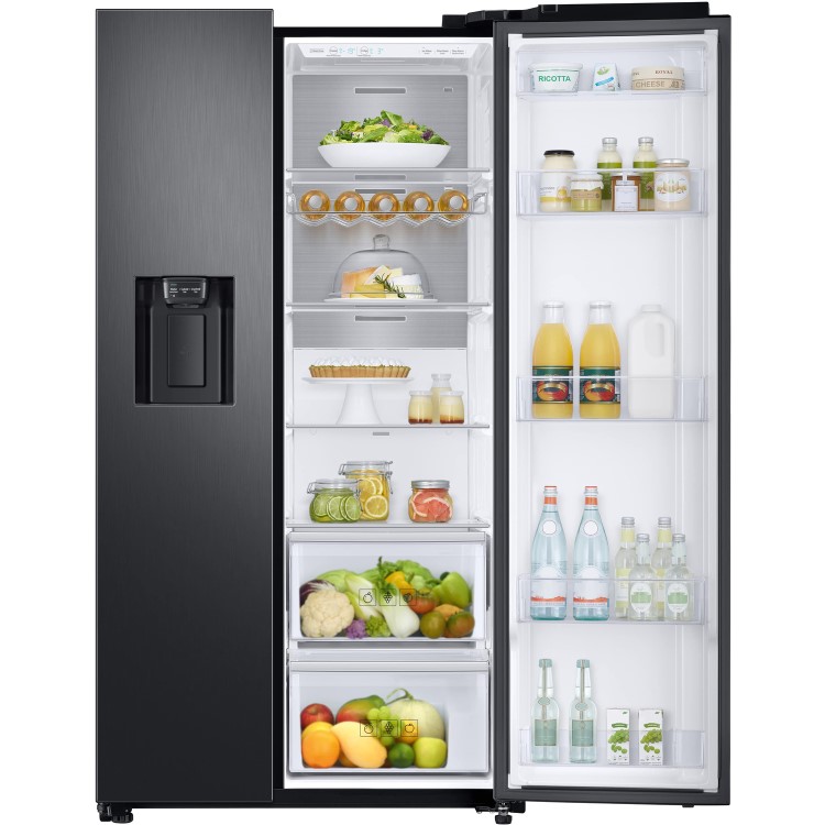 Samsung RS68N8240B1 Side-by-side American Fridge Freezer With Ice & Water Dispenser - Black