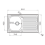 Stainless Steel Reversible Kitchen Sink 860 x 500mm - Taylor & Moore