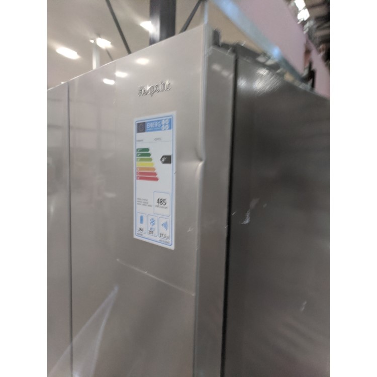 GRADE A3 - Hotpoint HQ9E1L American-style Frost Free Fridge Freezer With Touch Controls - Stainless Steel Look