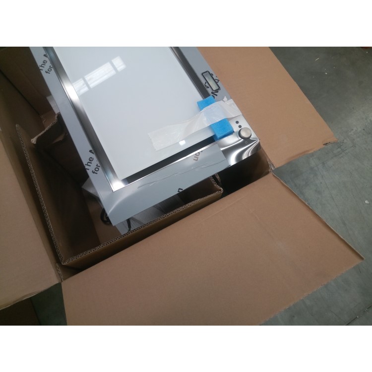 GRADE A2 - Elica HIDDEN-90 Hidden 898mm Intergrated Cooker Hood Stainless Steel And White Glass