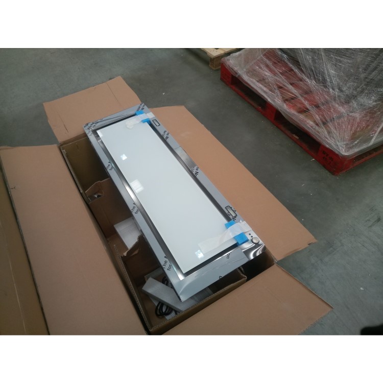 GRADE A2 - Elica HIDDEN-90 Hidden 898mm Intergrated Cooker Hood Stainless Steel And White Glass