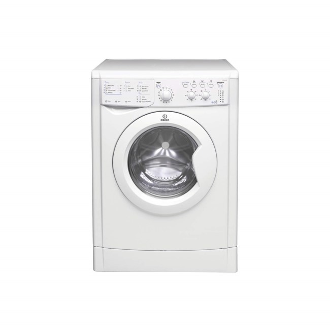 GRADE A3 - Heavy cosmetic damage - Indesit IWDC6125 6kg/5kg 1200rpm White Freestanding Washer Dryer
