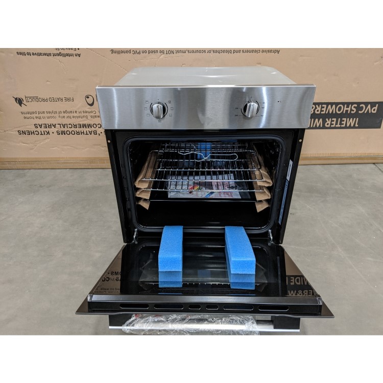 GRADE A3 - electriQ 70 litre 6 Function Built in Static Electric Single Oven - supplied with a plug