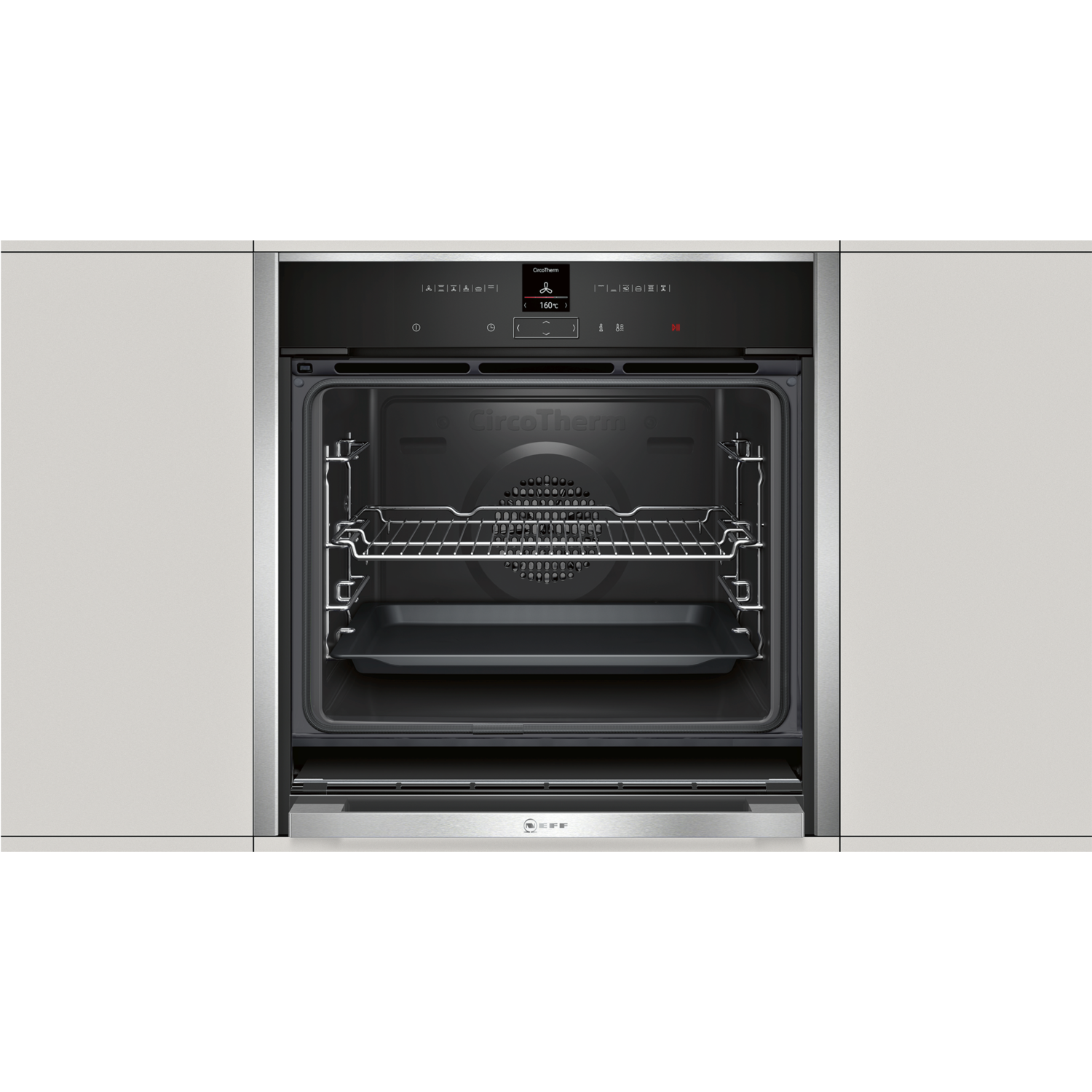 Neff B57CR22N1B N70 Slide And Hide Builtin Single Oven With Pyrolytic