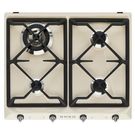 Smeg SR964PGH Victoria 60cm Cream 4 Burner Gas Hob