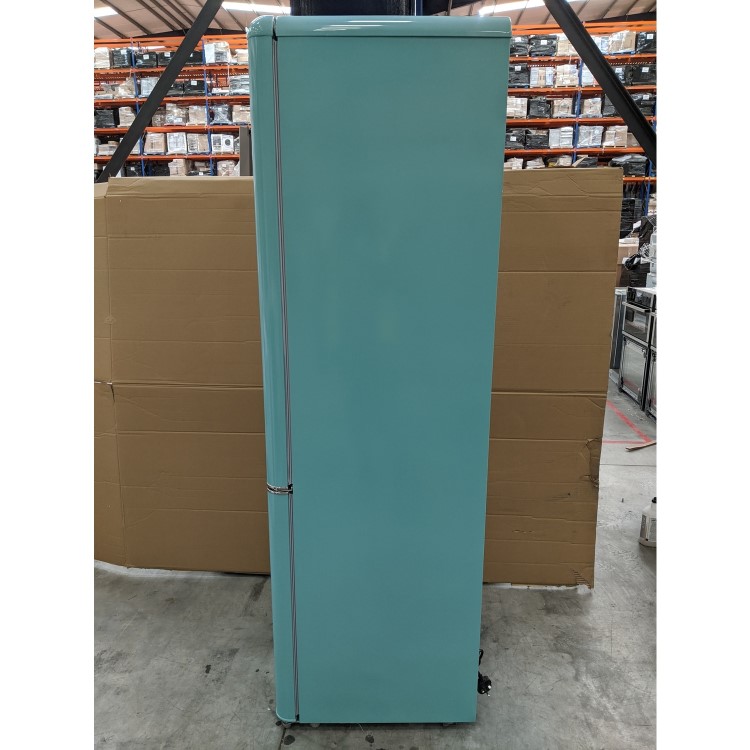 GRADE A3 - Amica FKR29653DEB Retro Style 60/40 250L Freestanding Fridge Freezer - Duck Egg Blue