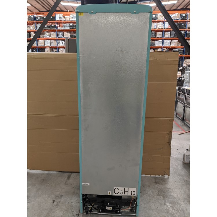 GRADE A3 - Amica FKR29653DEB Retro Style 60/40 250L Freestanding Fridge Freezer - Duck Egg Blue