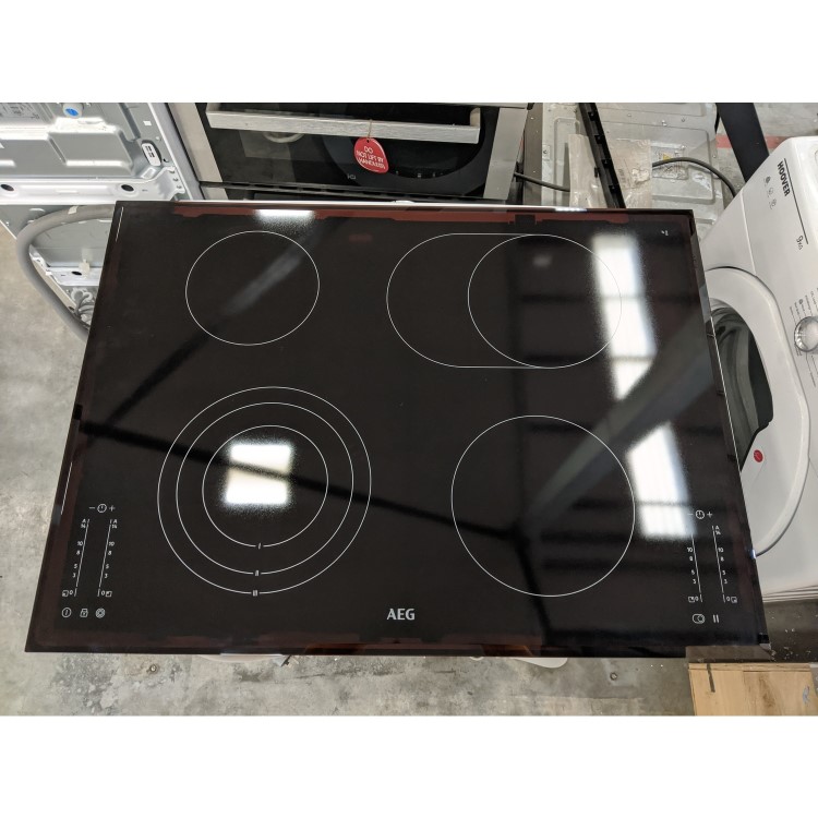 GRADE A2 - AEG HK764070FB Bevelled Edge 72cm Touch Control Ceramic Hob - Black