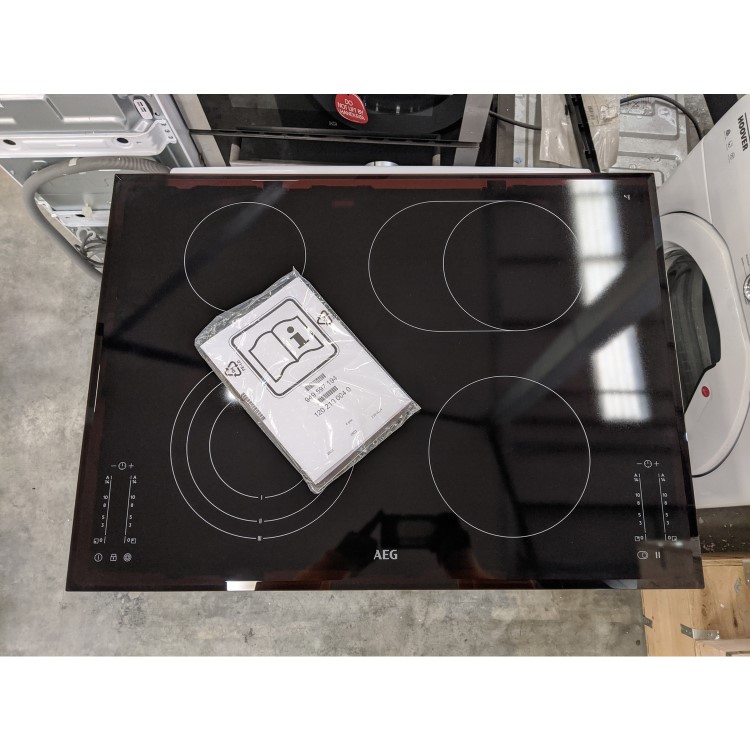 GRADE A2 - AEG HK764070FB Bevelled Edge 72cm Touch Control Ceramic Hob - Black