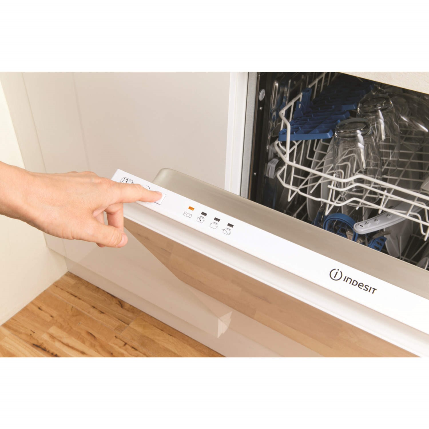 indesit eco time dif04b1 fully integrated standard dishwasher