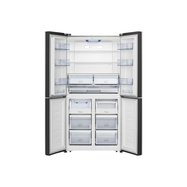 GRADE A2 - Hisense RQ689N4AC1 556 Litre American Style Fridge Freezer Frost Free 4 Door 91cm Wide - Silver
