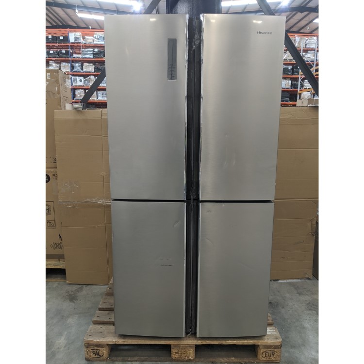 GRADE A3 - Hisense RQ689N4AC1 556 Litre American Style Fridge Freezer Frost Free 4 Door 91cm Wide - Silver